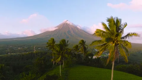 4K Aerial Drone Footage of Mayon Volcano... | Stock Video | Pond5