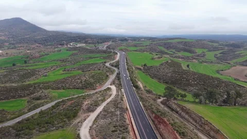 4K Aerial Drone Forward Move Scenic Highway Stock-Footage 304183369