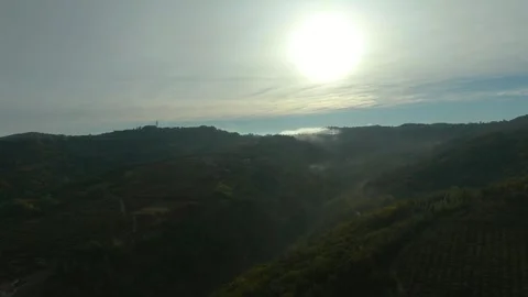 4K Aerial drone shot above the valley Stock Footage 282444053