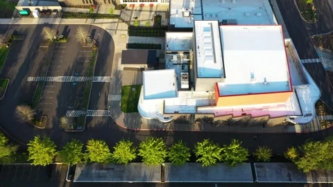 4K aerial drone top-down footage of rooftop solar panel arrays Video stock 306836190