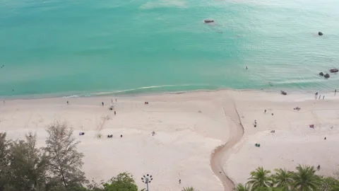 4K Aerial drone top view crowd of people... | Stock Video | Pond5