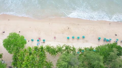 4K Aerial drone top view crowd of people... | Stock Video | Pond5