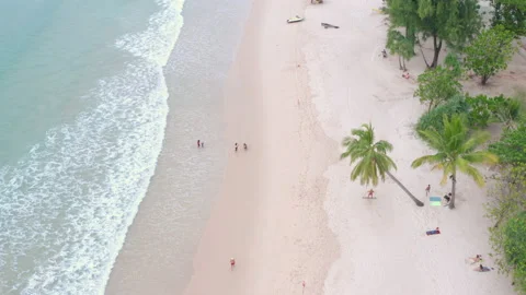 4K Aerial drone top view crowd of people... | Stock Video | Pond5