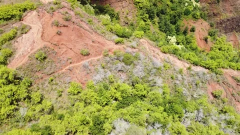 4K Aerial Drone Video - Drone shot over canyon Stock-Footage 258195876