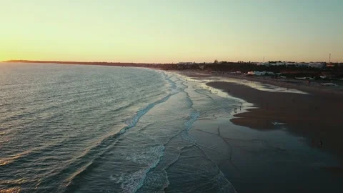 4K Aerial drone view of Los Bateles beach coastline in Conil de la Frontera. Stock Footage 155690910