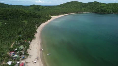 4k Aerial Drone view over Bucana beach Stock Footage 261992300