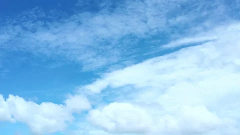 4K Aerial drone view summer blue sky with cloud moving pan camera. Stock Footage 155083322
