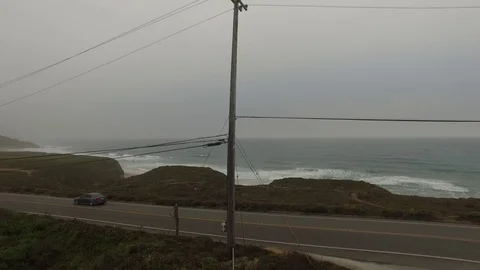 4K Aerial Drone Waves on Beach 스톡 동영상 70035168