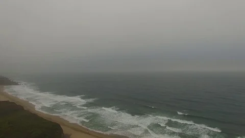 4K Aerial Drone Waves on Beach Stock Footage 70037061