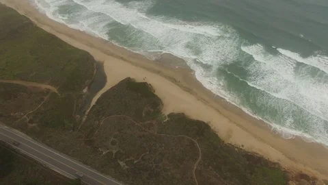 4K Aerial Drone Waves on Beach 스톡 동영상 70074290