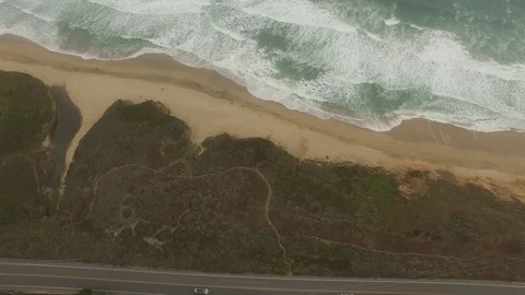 4K Aerial Drone Waves on Beach Stock Footage 70376695