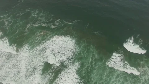 4K Aerial Drone Waves on Beach 스톡 동영상 70404140