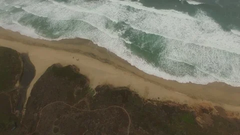 4K Aerial Drone Waves on Beach Stock Footage 70405944