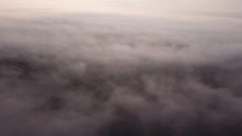 4k aerial flight over clouds at summer sunrise. Beautiful drone landscape Vídeo Stock 93948201