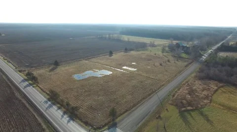 4k aerial flying over nice farm Stock Footage 58296776