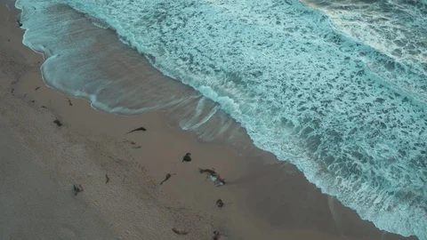 4K Aerial Flying View of Ocean and Cliff Stock Footage 80988201