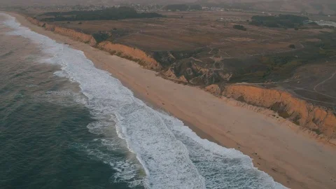 4K Aerial Flying View of Ocean and Cliff Stock-Footage 80989460