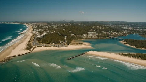 4k Aerial footage Currumbin Gold Coast Australia Stock Footage