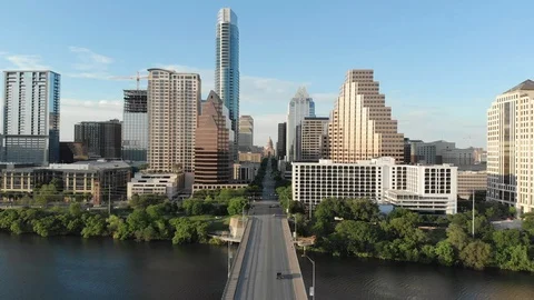 4K Aerial Footage |Rising over Congress Ave. in Austin, TX Stock Footage 127710341