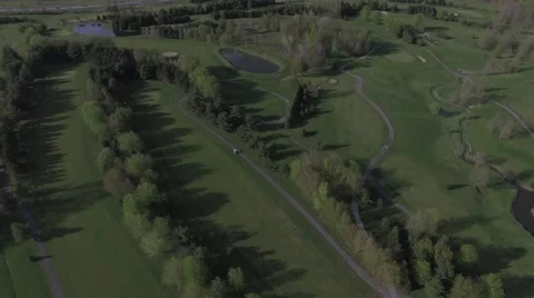 4k aerial golf course Stock Footage 64204698