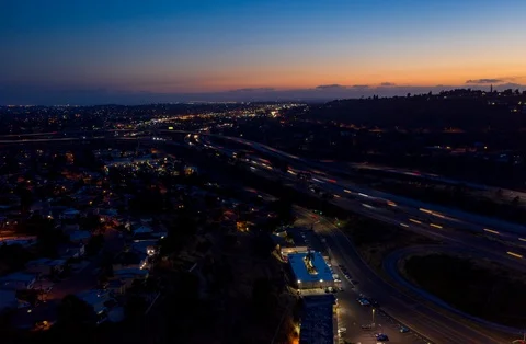 4K Aerial Hyperlapse - Spring Valley, CA 動画素材 115090437