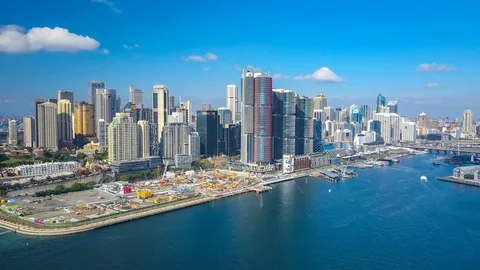 4k aerial hyperlapse video of Darling Harbour of Sydney Stock Footage 77414383