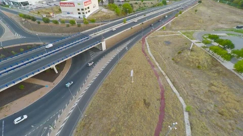 4K Aerial image of a highway Stock Footage 82618596
