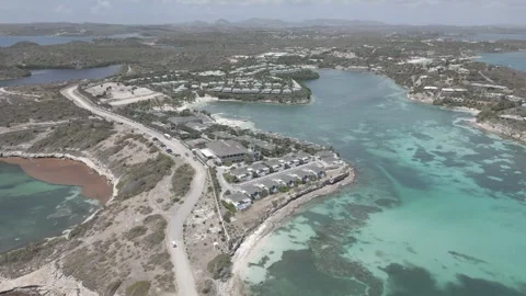 4k Aerial Long Bay &amp; Devil's Bridge, Antigua Stock Footage 274081254