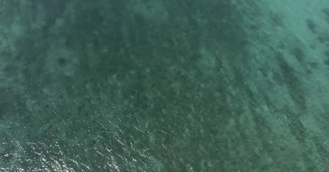 4K Aerial Looking Straight Down and Throught the Clear Blue Waters in Jamaica Stock Footage 70161602