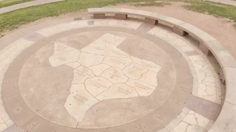 4K Aerial Map of Texas at Doug Sahm Hill in Austin, TX Stock Footage 173341137