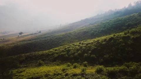 4K Aerial Mountain Steppe Stock Footage 76392156