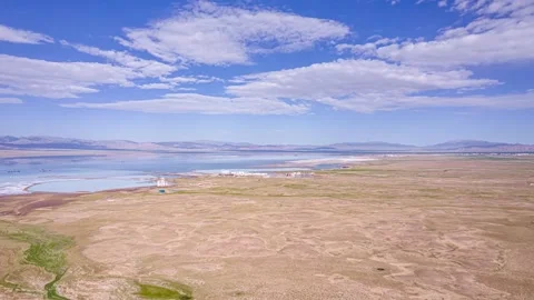 4K Aerial Moving Time-lapse of Qaidam Basin Scenery Stock Footage 341680735