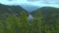 4K Aerial Nature Flythrough Of Beautiful Mountains Stock Footage