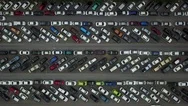 4K Aerial Of Parking Lot Stock Footage