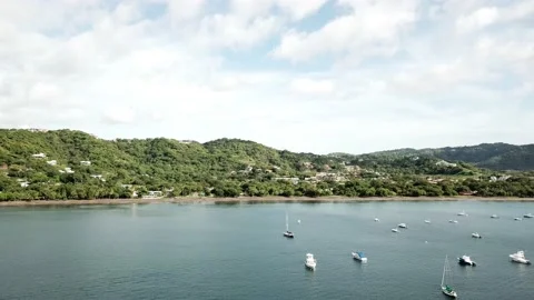 4K Aerial Playa Del Coco, Costa Rica Stock Footage 135555886