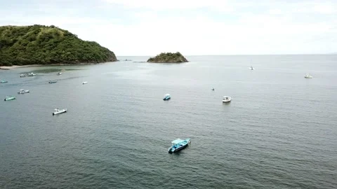 4K Aerial of Playa Del Coco, Costa Rica Stock Footage 135556411