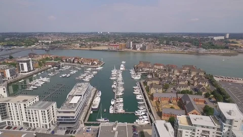 4K Aerial Sequence- Marina Full Of Sailboats Stock Footage 96031406