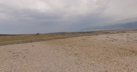 4K aerial shot DJI phantom 3 above desert Stock Footage 54119769