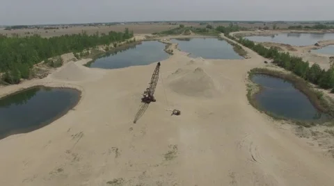 4k aerial swoop down to crane Stock Footage 64216448