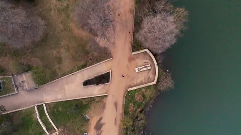 4K Aerial Top Down Birdseye Runners Active Fitness Health Stock Footage 101807702