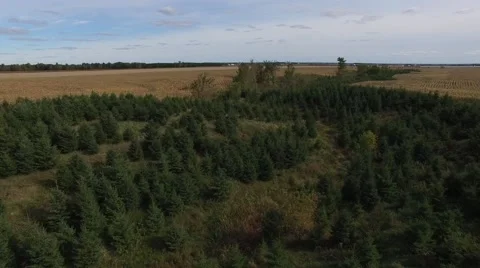 4k aerial valley in between fields Stock Footage 56860584