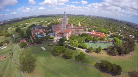 4k Aerial video Biltmore Hotel Miami Stock Footage 48896341