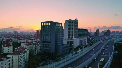 4K Aerial Video Of Elevated Road In Shanghai,China. Video stock 149702961
