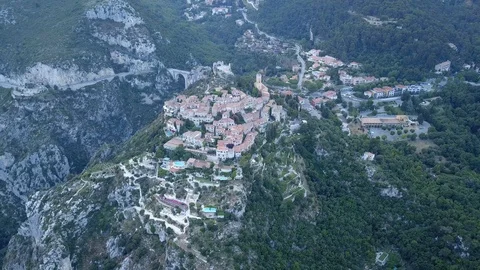 4K Aerial video of Eze in south of France Vídeos de archivo 119047460