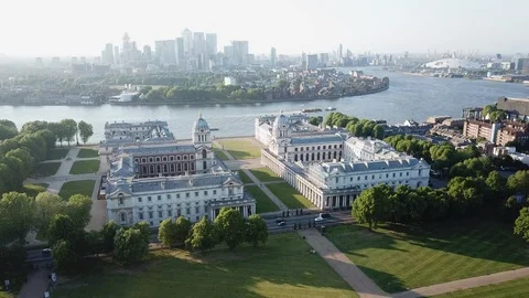 4K Aerial video of Greenwich Park in London, United Kingdom Stock Footage