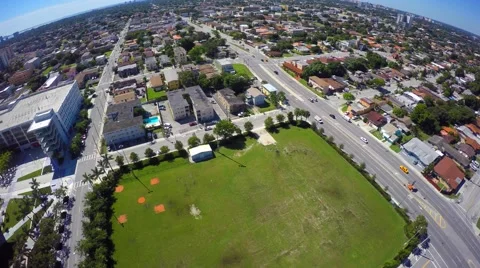 Aerial view Sun Life Stadium Miami Marli, Stock Video