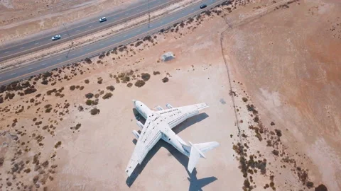 4k aerial video not working plane in the Emirates Stock Footage 89991365