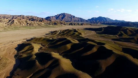 4K Aerial Video Of Wind Eroded Landforms In Inner Mongolia,China.Asia. 스톡 동영상 126355205