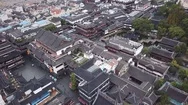 4K Aerial Video Of Yuyuan Garden In Shanghai, China Stock Footage