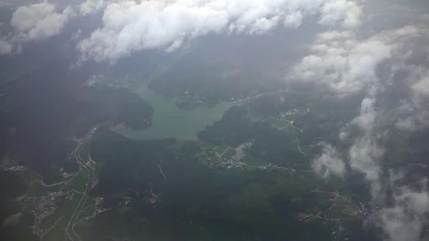 4K Aerial View Busan Metropolitan City From Above With Clouds in South Korea-Dan Stock Footage